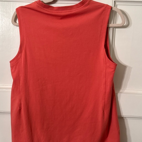 Athleta Studio Tank Top Small Coral Boxy Muscle Athleisure - Picture 3 of 5